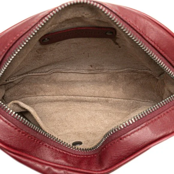 BOTTEGA VENETA Red Leather Intrecciato Fanny Pack